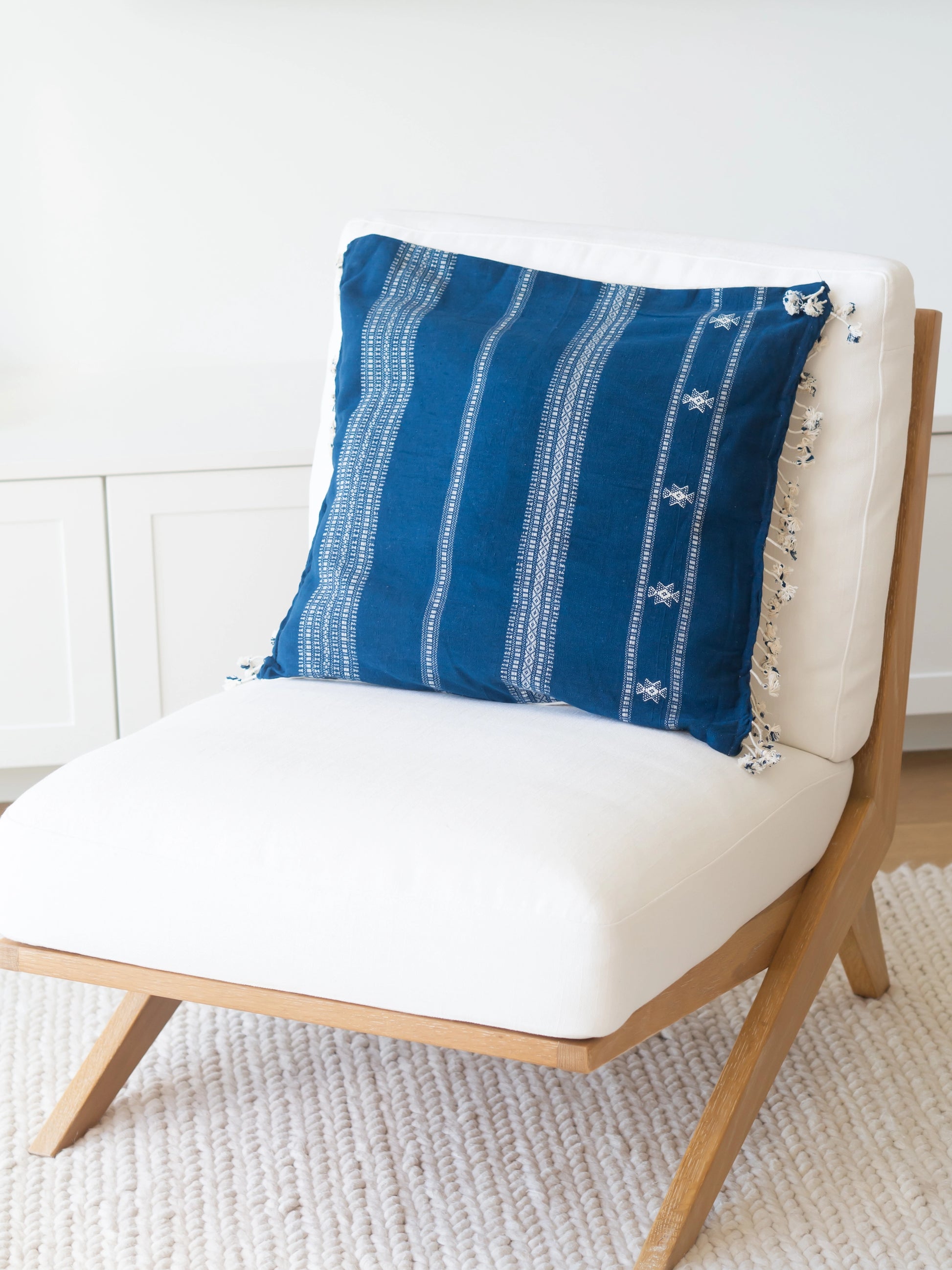 Organic cushion cover - Blue