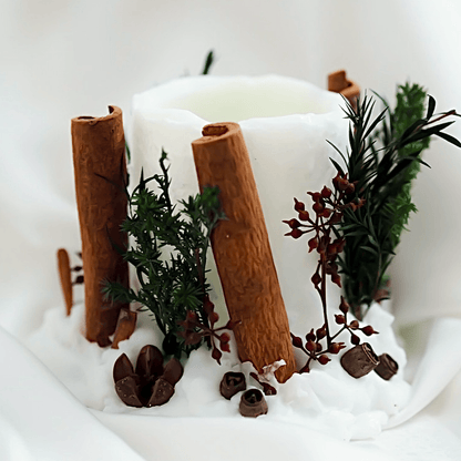 Scented Candles Frost Snow Candle Holder - Vanilla - La-Ra's - The Artisan Store