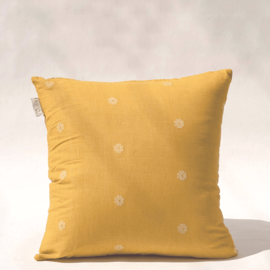 Muslin Yellow cushion cover 
