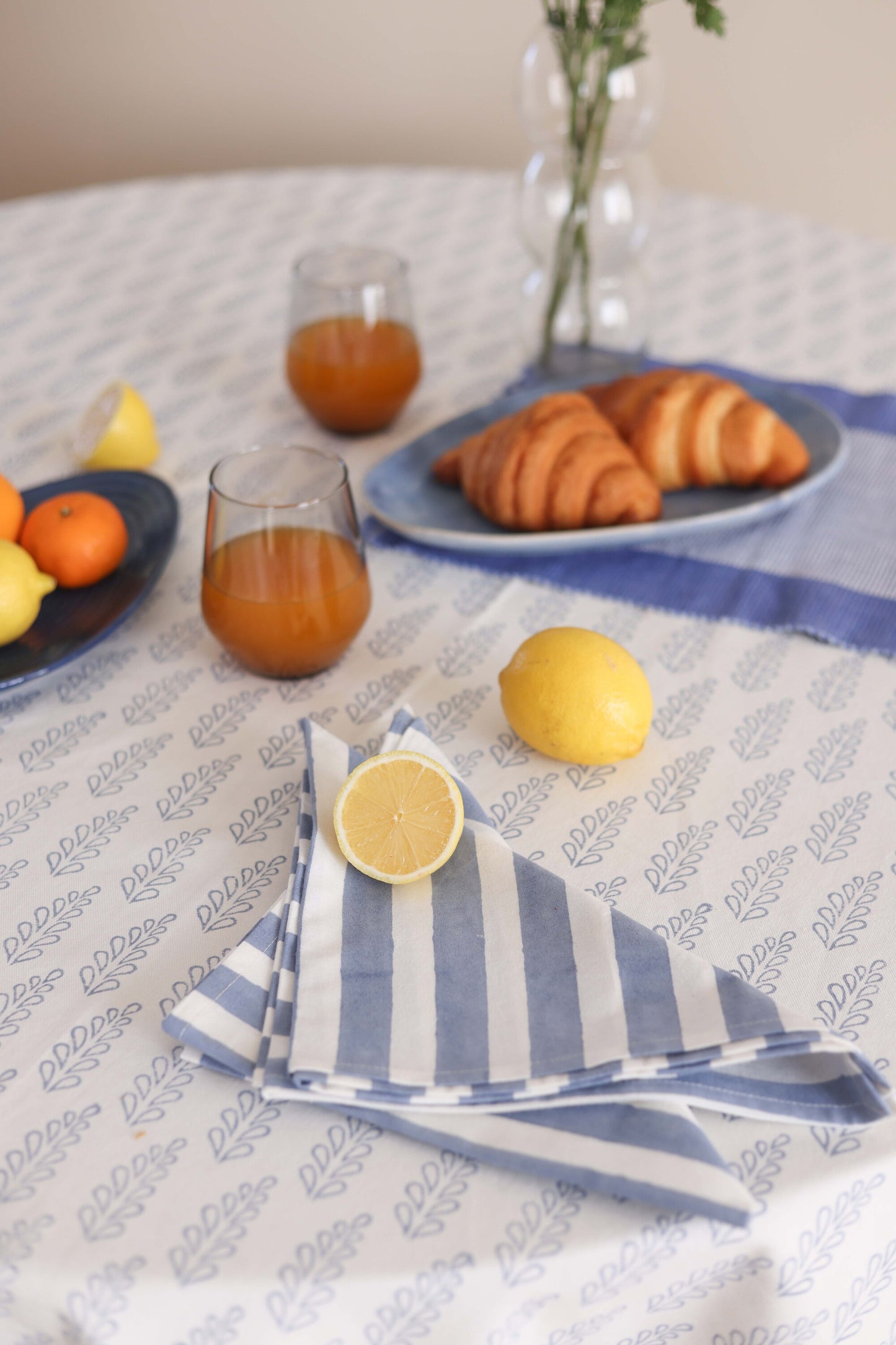 Indigo Vines Tablecloth